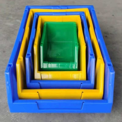 DIY 53kgの積み重ね可能なプラスチック大箱の青い黄色緑