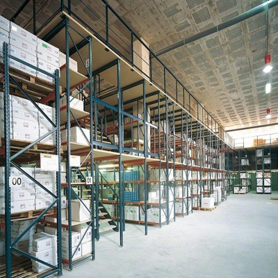 2-3の層の鋼鉄倉庫の中二階の棚によって支えられる中二階SGS